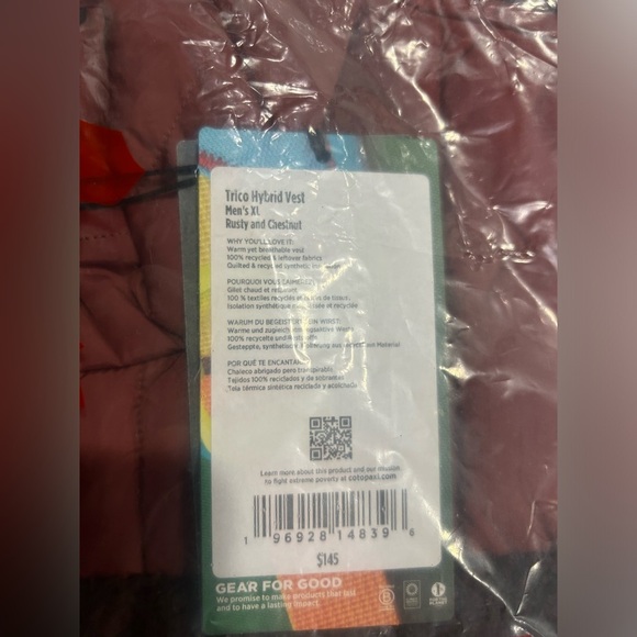 Cotopaxi Men's XL Trico Hybrid Vest Rusty NWT Insulated Synthetic Quilted - Picture 6 of 7